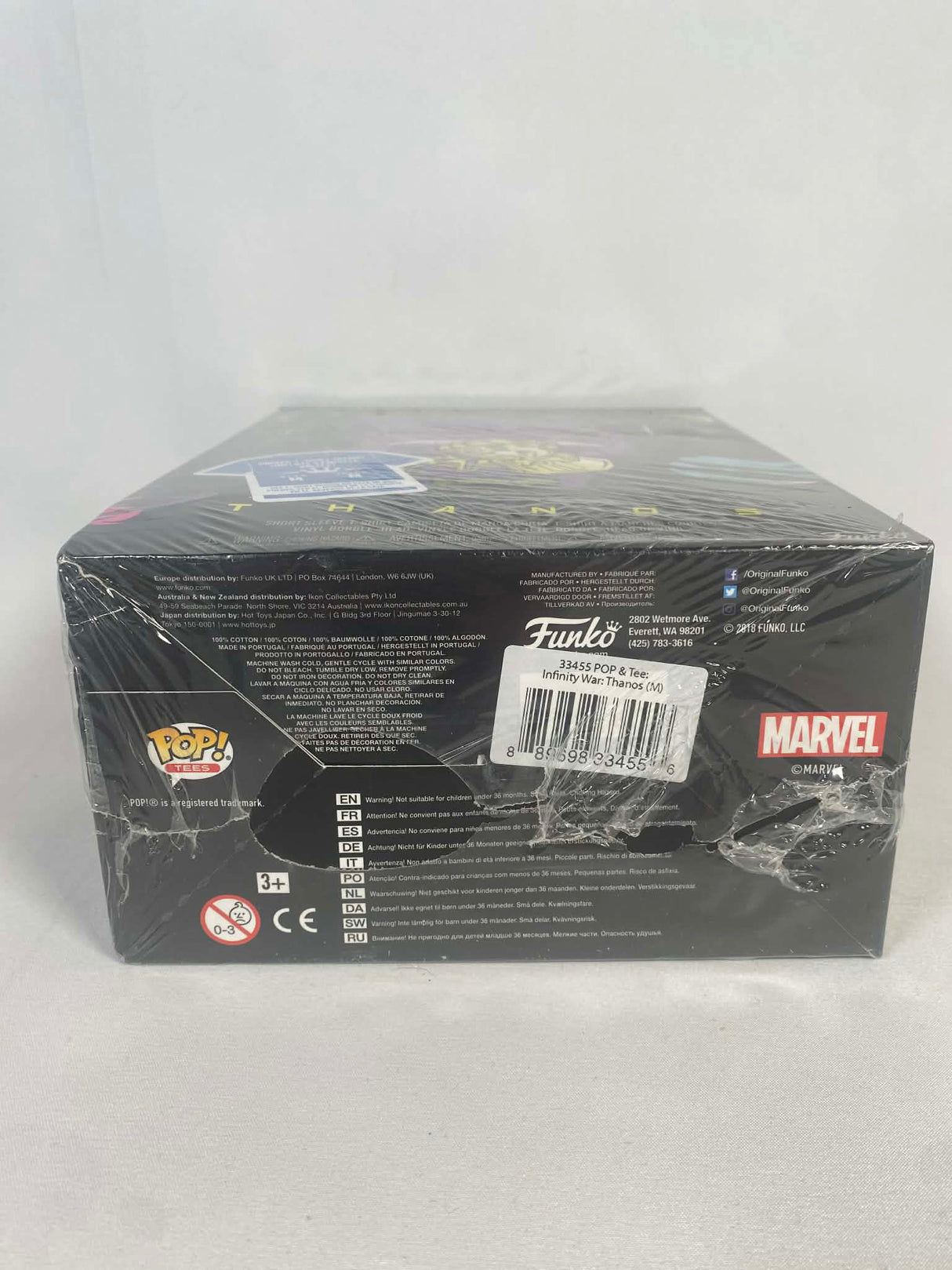 Marvel Avengers Infinity War Thanos Funko Pop! Vinyl Figure & T-Shirt (Medium) Set