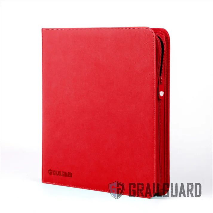 Grail Guard 12-Pocket Red Premium ZIP Trading Card Binder
