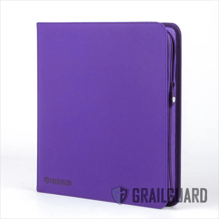 Grail Guard 12-Pocket Purple Premium ZIP Trading Card Binder