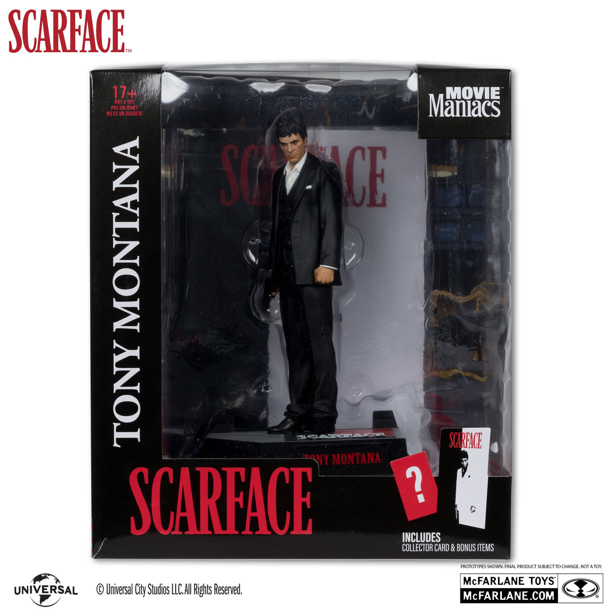 Scarface Tony Montana 6" Movie Maniacs McFarlane Toys Figure