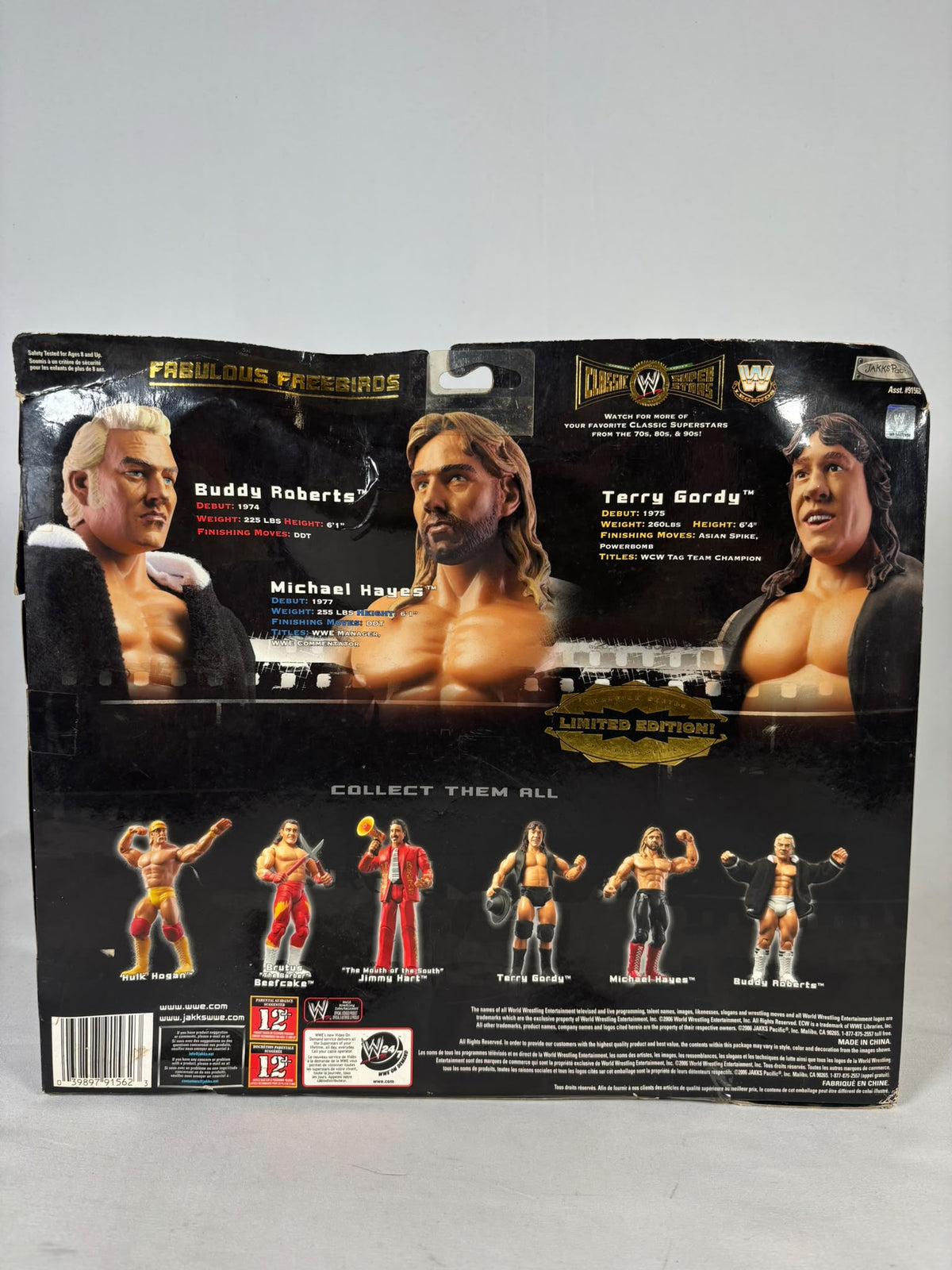 Classic WWE Super Stars Limited Edition Fabulous Freebirds Terry Gordy, Buddy Roberts, and Michael Hayes