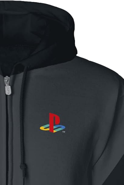 PlayStation Classic Logo Unisex Zip-Up Hoodie (Large)
