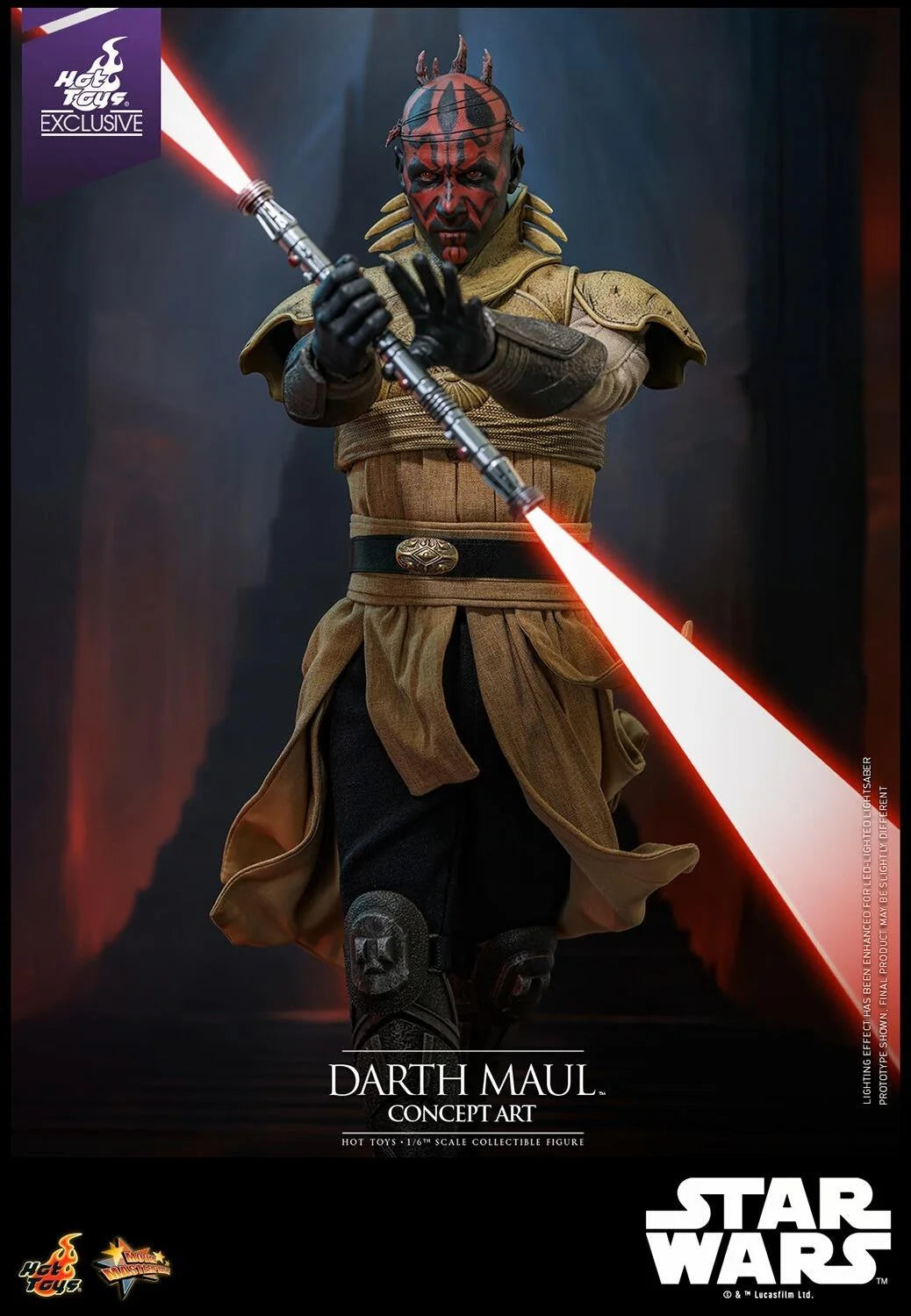 Star Wars Darth Maul Concept Art Collectible 1/6 Scale Hot Toys Action Figure