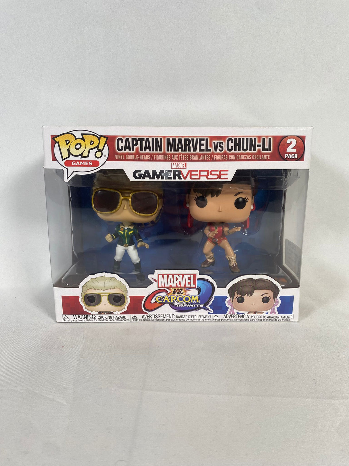 GamerVerse Captain Marvel Vs Chun-Li 2 Pack Funko Pop! Vinyl Figure