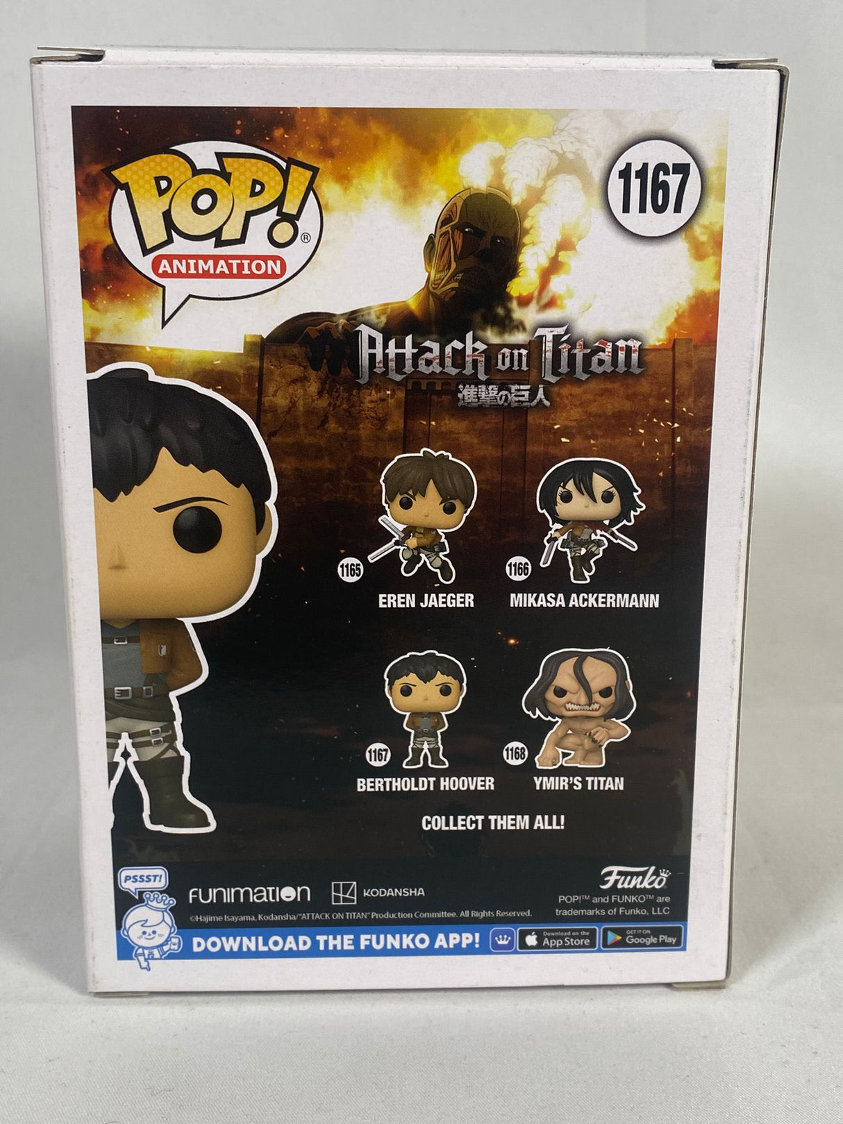 Attack On Titan Bertholdt Hoover #1167 Funko Pop! Vinyl Figure