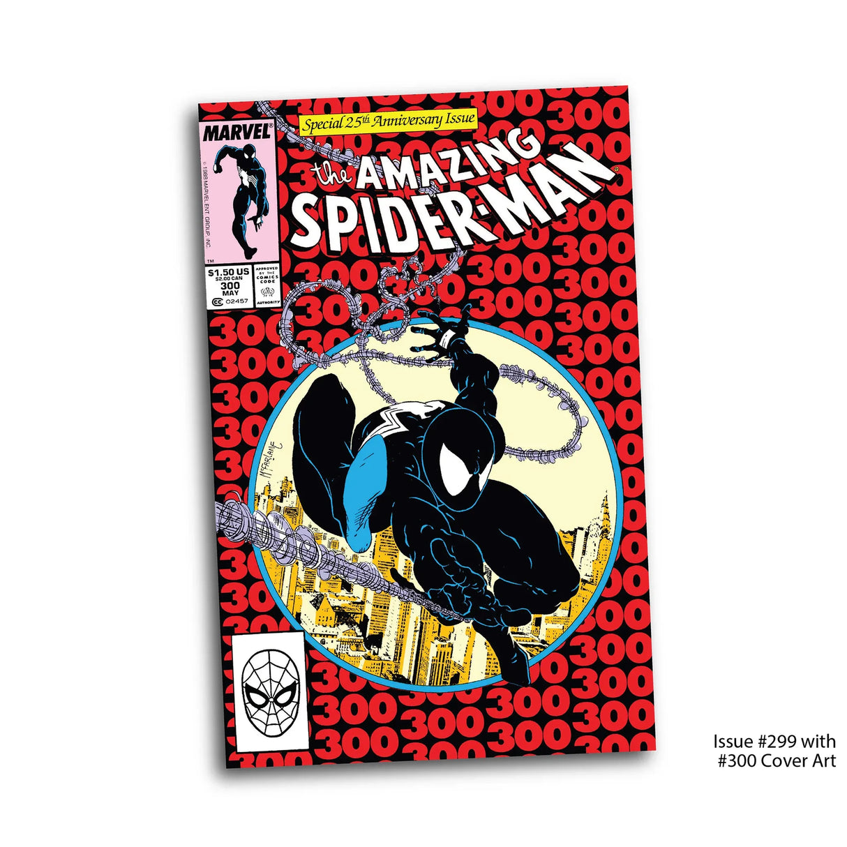 McFarlane MARVEL Spider-Man Symbiote Suit 1:6th Scale Collectible with Scene & Comic (Amazing Spider-Man #300)
