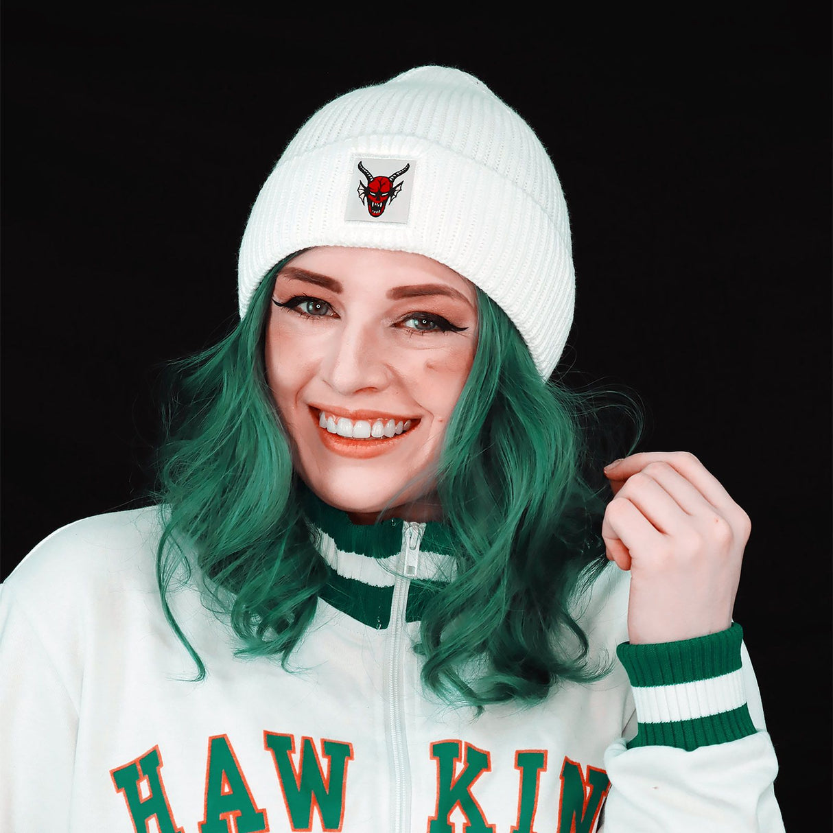 Stranger Things Hellfire Club White Beanie Hat
