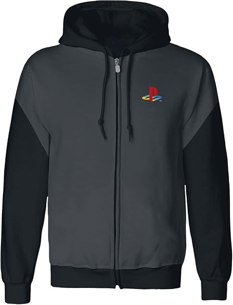 PlayStation Classic Logo Unisex Zip-Up Hoodie (Large)