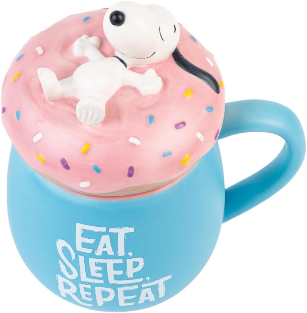 Peanuts Snoopy "Eat, Sleep, Repeat" 3D Mug