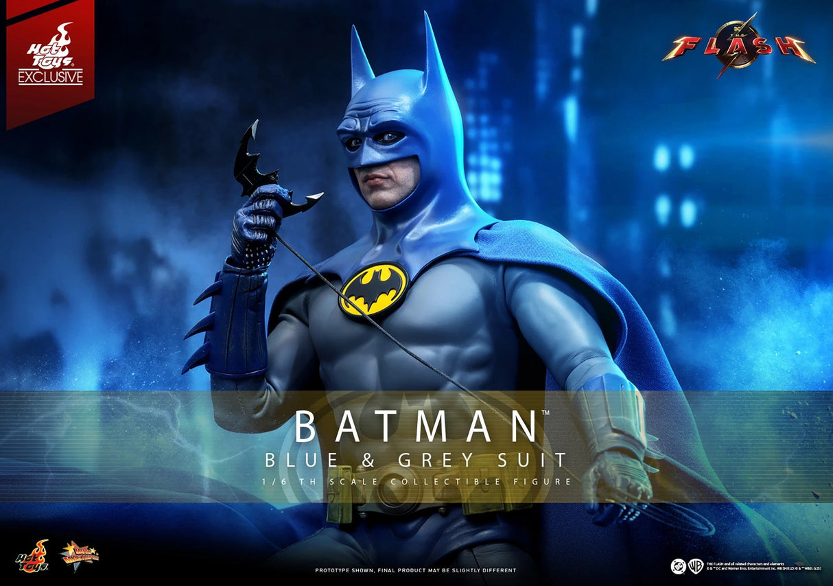 DC The Flash Batman Hot Toy 1/6 Scale Blue & Grey Suit