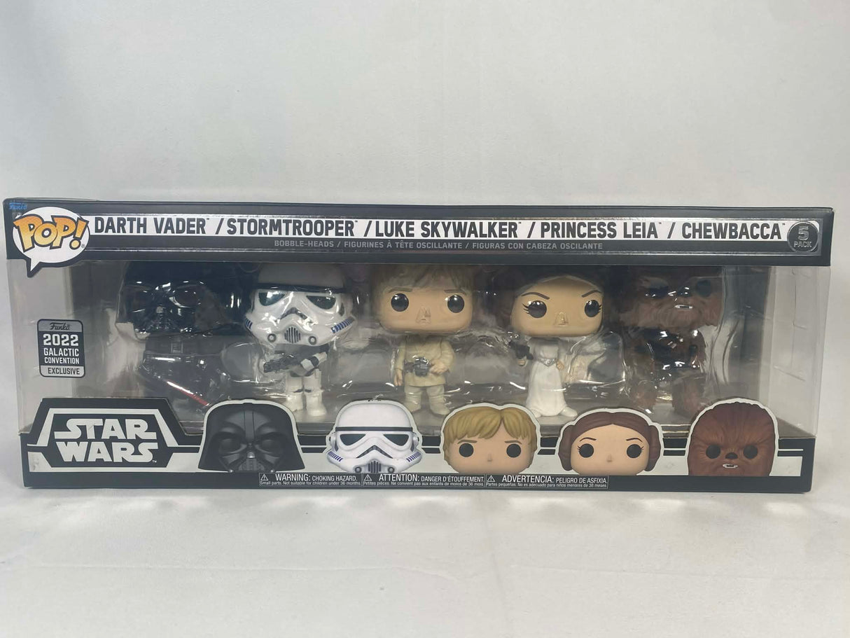 Star Wars Darth Vader / Stormtrooper / Luke Skywalker / Princess Leia / Chewbacca Funko Pop! Vinyl Figure 5 Pack