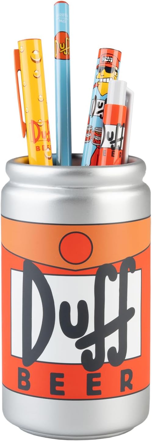 The Simpsons Duff Can Pencil Holder and Writing Set