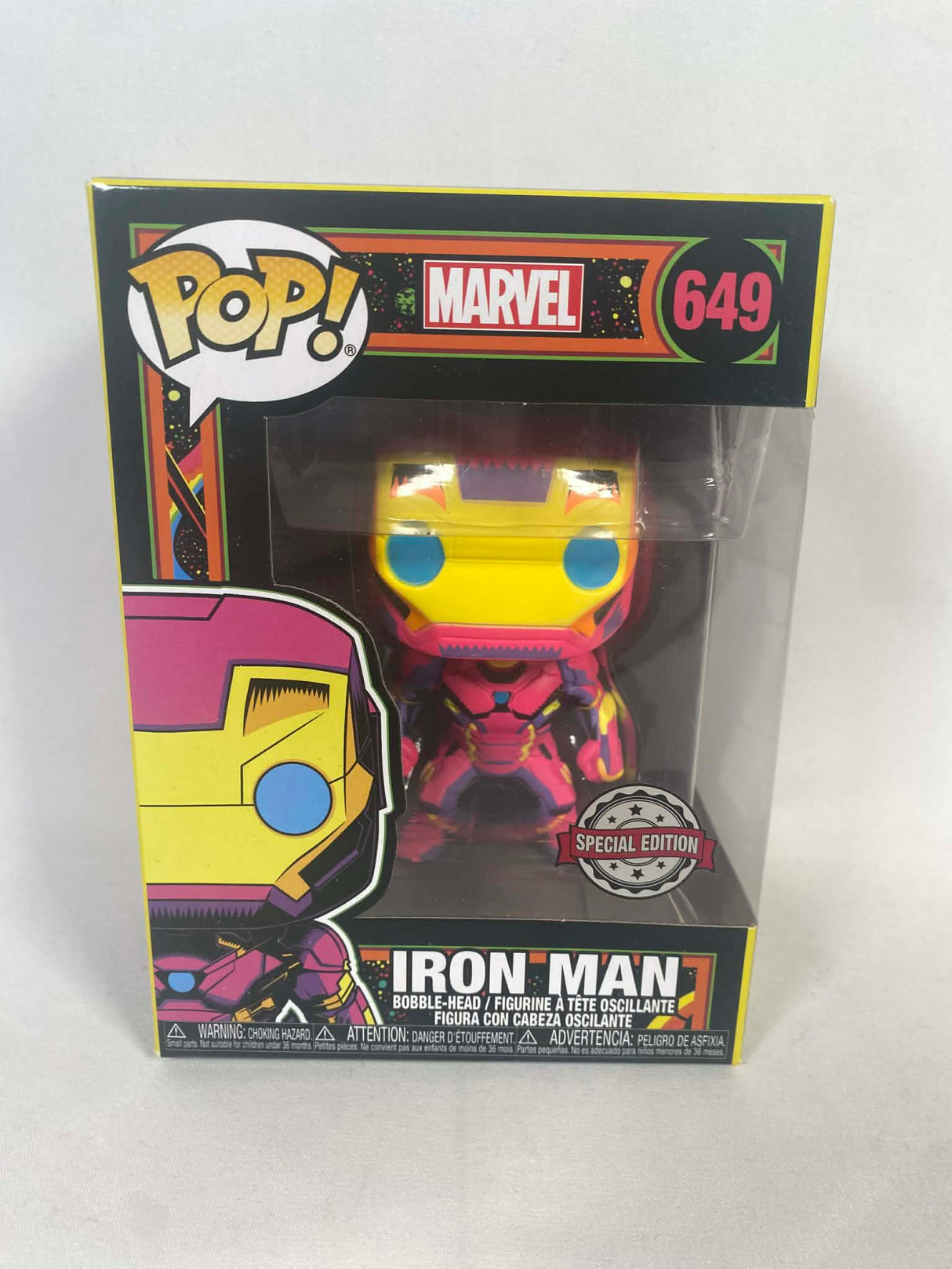 Marvel Iron Man Blacklight Funko Pop! Vinyl Figure #649 (Special Edition)