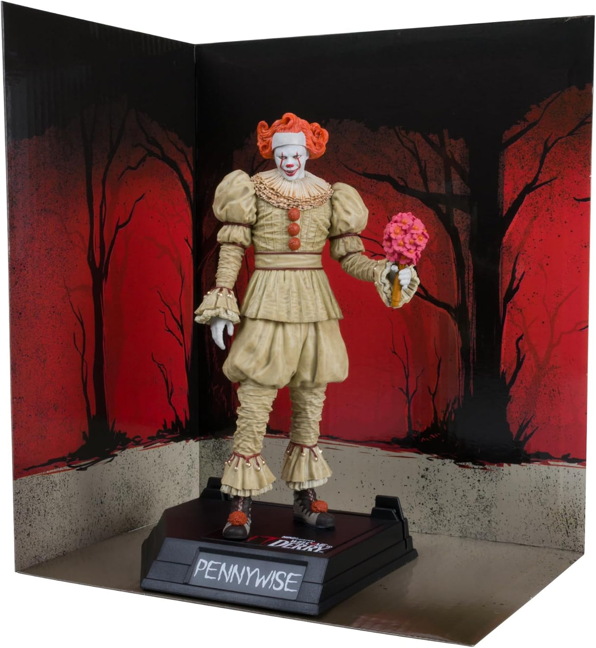 IT Welcome To Derry Movie Maniacs PVC Statue Pennywise Flashback Gold Label-16cm