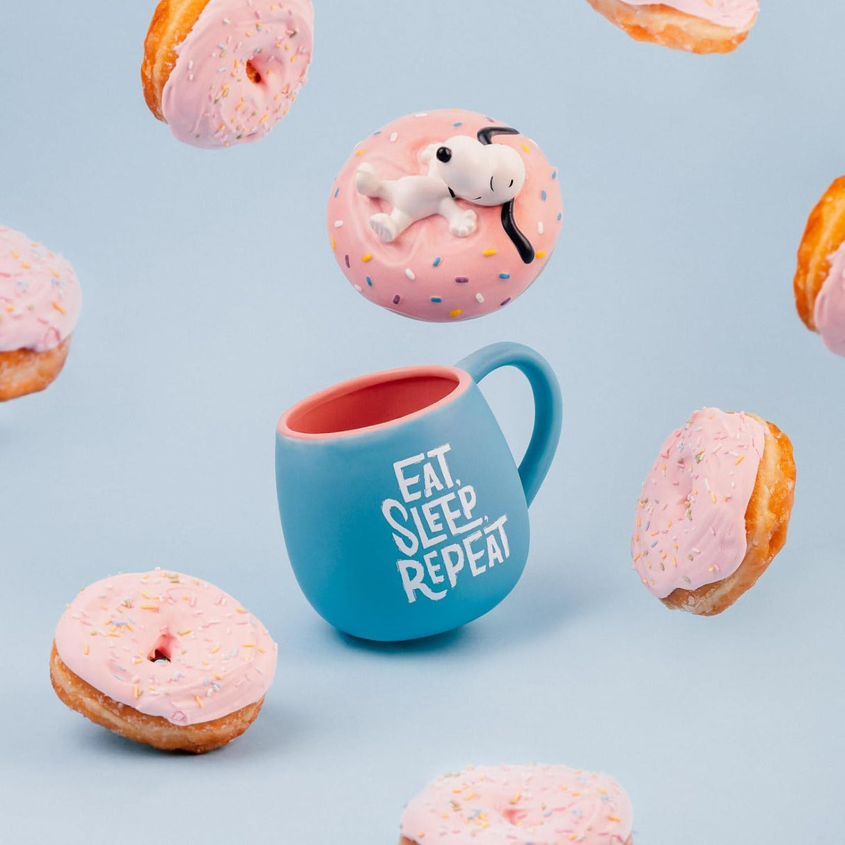 Peanuts Snoopy "Eat, Sleep, Repeat" 3D Mug