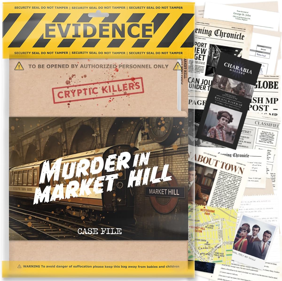 Murder In Market Hill Case File Evidence Bag Cryptic Killers