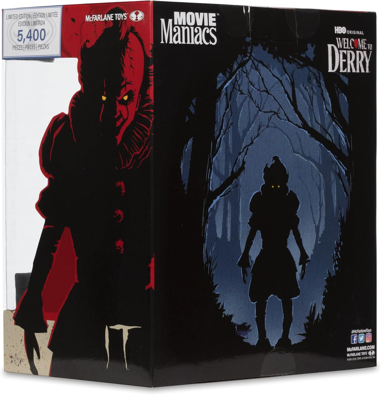 IT Welcome To Derry Movie Maniacs PVC Statue Pennywise Flashback Gold Label-16cm