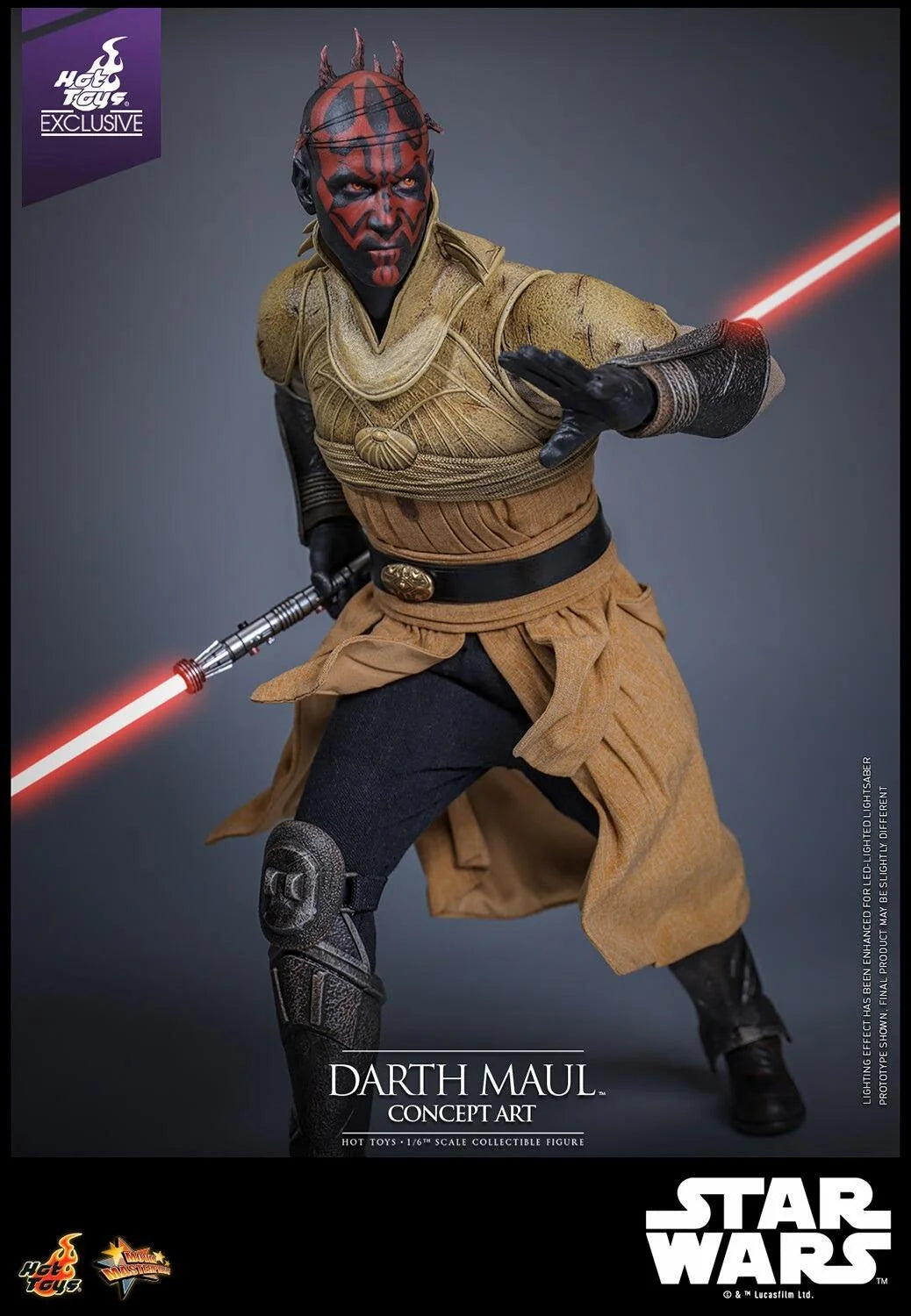 Star Wars Darth Maul Concept Art Collectible 1/6 Scale Hot Toys Action Figure