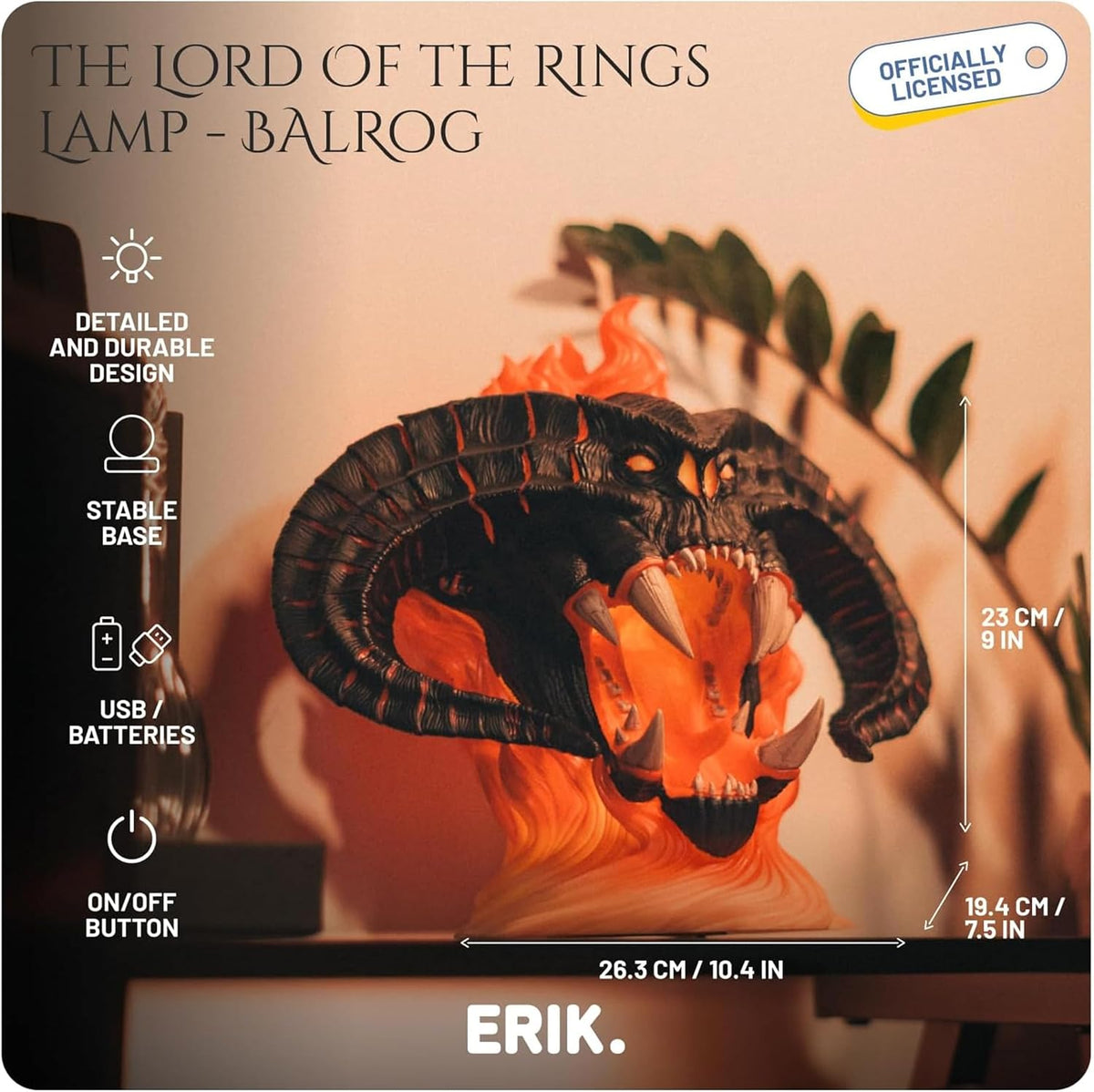 The Lord of the Rings 3D Balrog Lamp