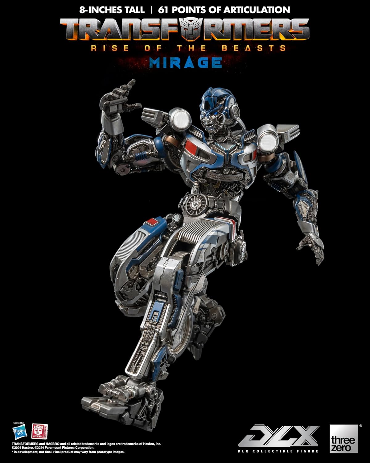 Transformers Rise of the Beasts Mirage DLX threezero Hasbro Action Figure