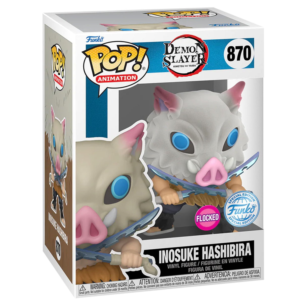 Demon Slayer Inosuke Hashibira (Flocked) (Special Edition) Funko Pop! Vinyl Figure #870