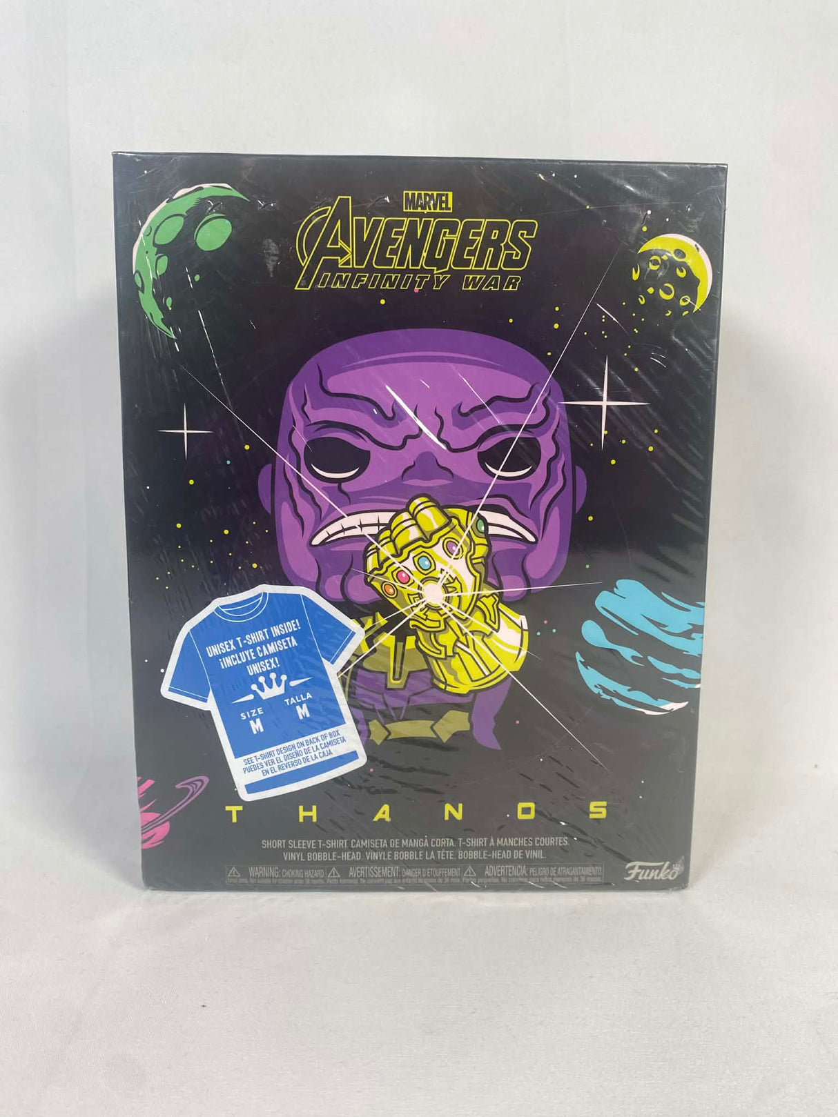 Marvel Avengers Infinity War Thanos Funko Pop! Vinyl Figure & T-Shirt (Medium) Set