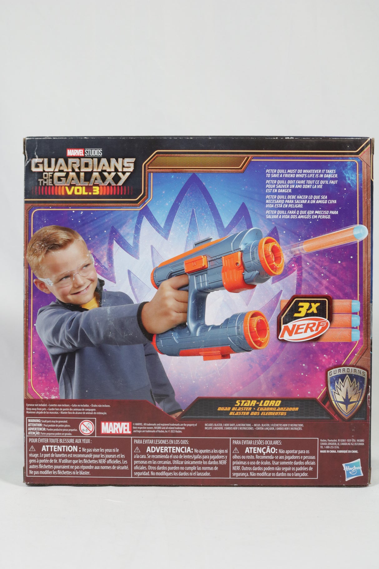 Guardians Of The Galaxy Vol 3. Star Lord Nerf Quad Blaster