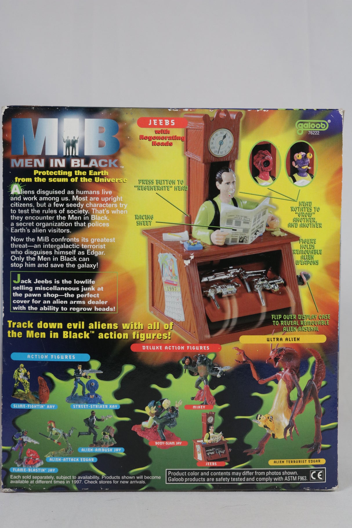 Men in Black Jeebs With Regenerating Heads 1997 Galoob Toys Action Figure
