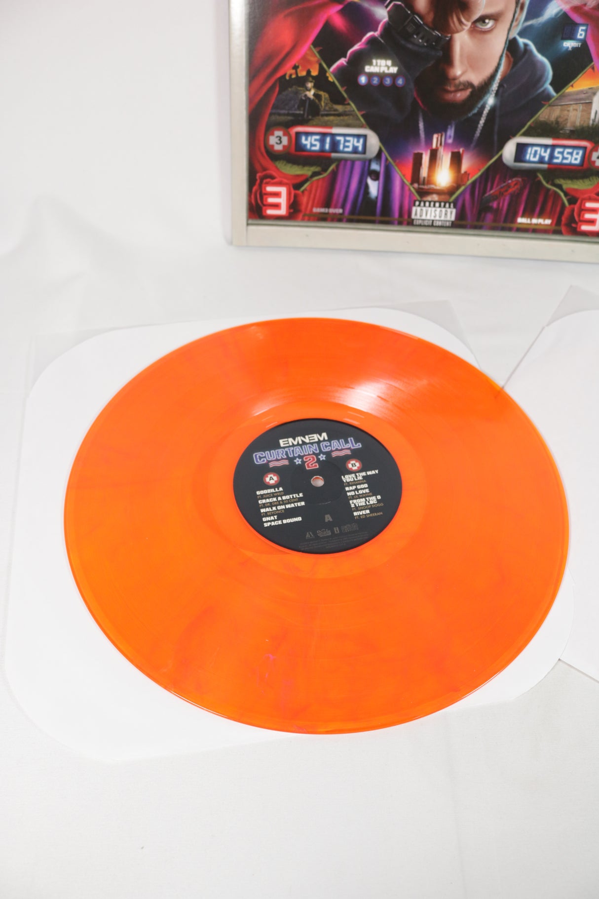 Eminem Curtain Call 2 Orange Coloured Vinyl Record