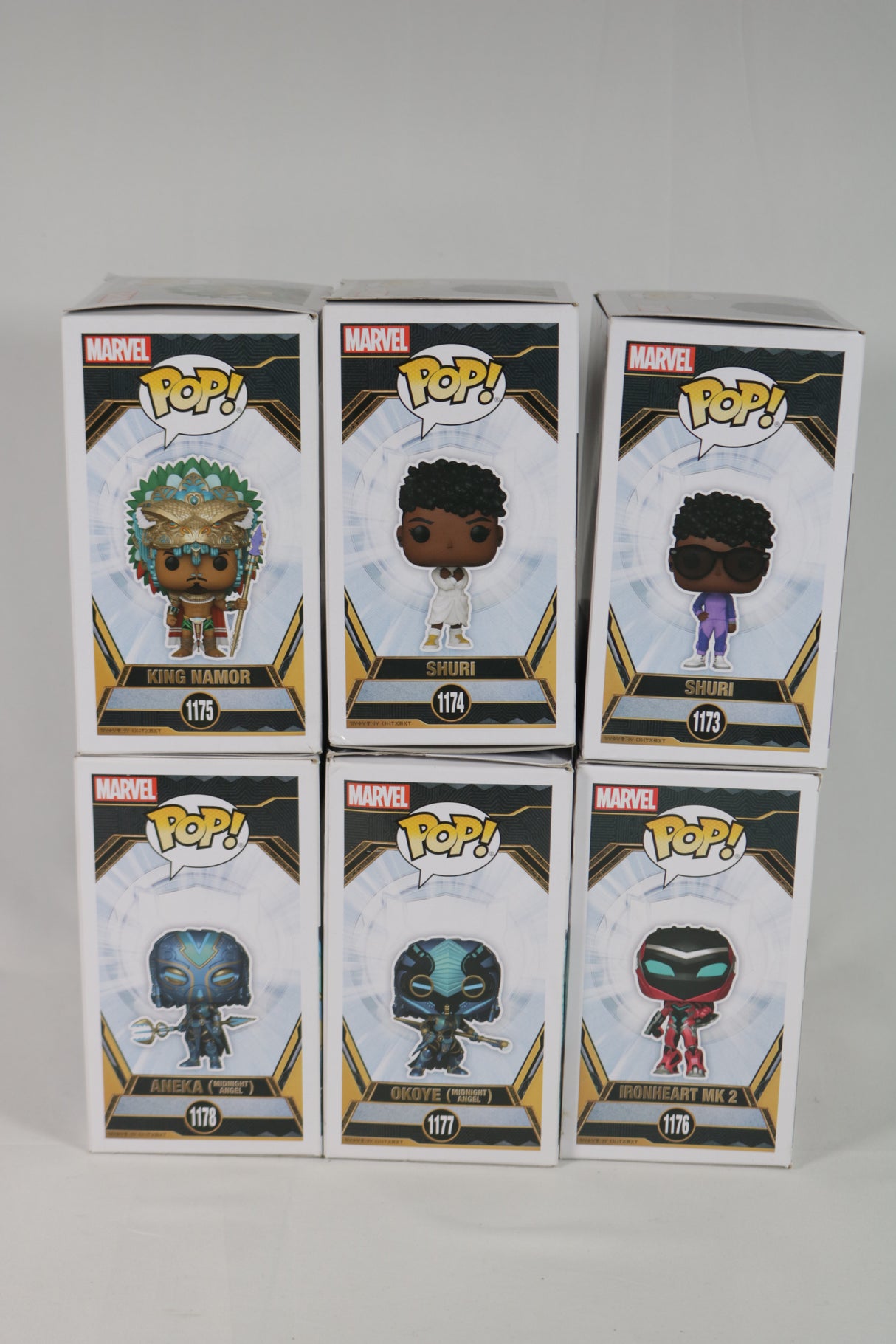 Marvel Black Panther Wakanda Forever Funko Pop! Vinyl Complete Bundle of 6 Figures