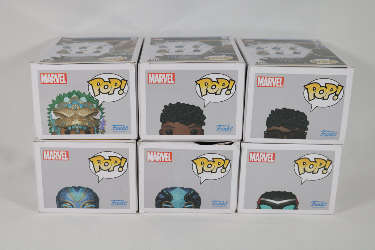 Marvel Black Panther Wakanda Forever Funko Pop! Vinyl Complete Bundle of 6 Figures