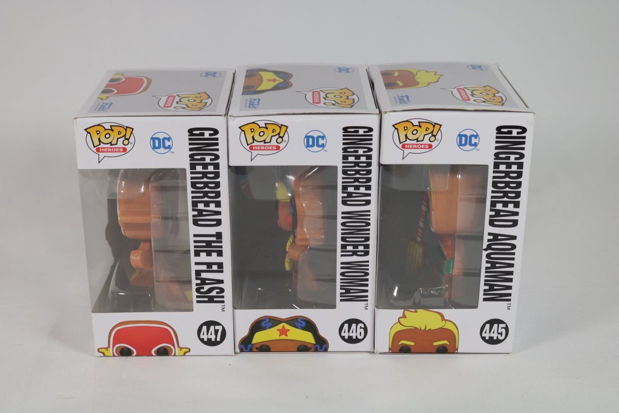 DC Super Heroes Gingerbread Funko Pop! Vinyl Figure Bundle