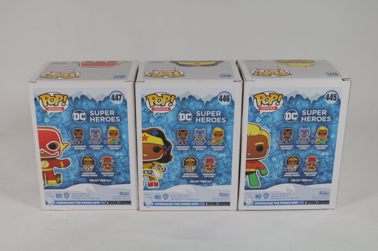 DC Super Heroes Gingerbread Funko Pop! Vinyl Figure Bundle