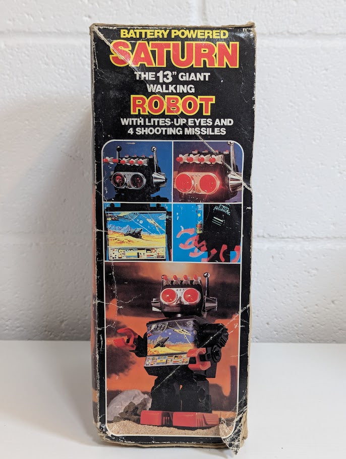 Saturn The 13" Giant Walking Robot Vintage 1981 Electronic Toy