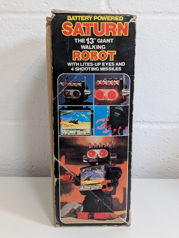 Saturn The 13" Giant Walking Robot Vintage 1981 Electronic Toy