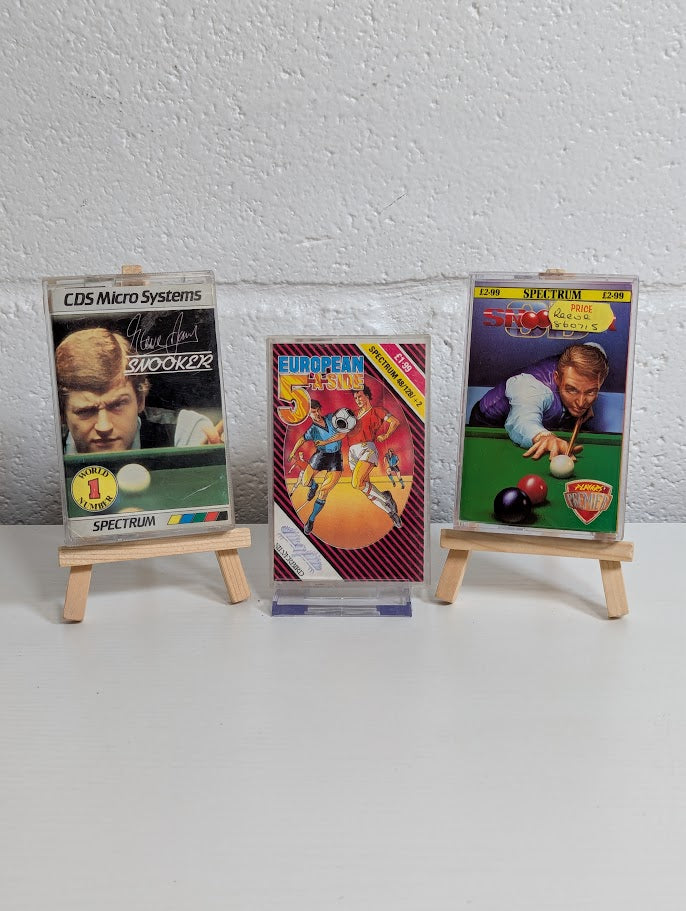 European 5-A-Side, Steve Davis Snooker & 3D Snooker ZX Spectrum Video Game 3-Pack Bundle