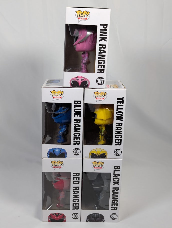 Power Rangers Red, Black, Blue, Pink & Yellow Ranger Funko Pop! Vinyl Figure 5-Pack