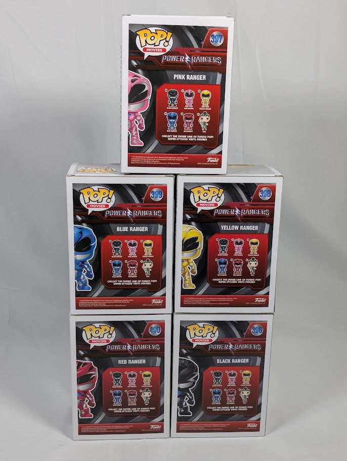 Power Rangers Red, Black, Blue, Pink & Yellow Ranger Funko Pop! Vinyl Figure 5-Pack