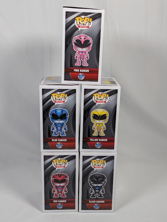 Power Rangers Red, Black, Blue, Pink & Yellow Ranger Funko Pop! Vinyl Figure 5-Pack
