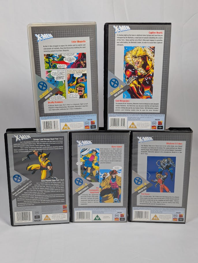 X-Men Classic X VHS Tape Set of 5