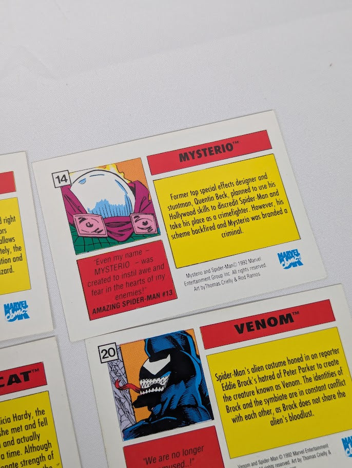 Marvel Comics Exploits of Spider-Man 1992 Issues 1 - 32 and 12 Rare Trading Cards