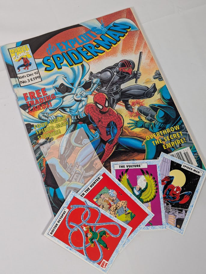 Marvel Comics Exploits of Spider-Man 1992 Issues 1 - 32 and 12 Rare Trading Cards