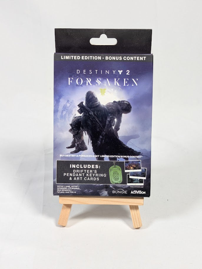 Destiny 2 Forsaken Limited Edition Bonus Content Drifters Pendant Keyring & Art Cards