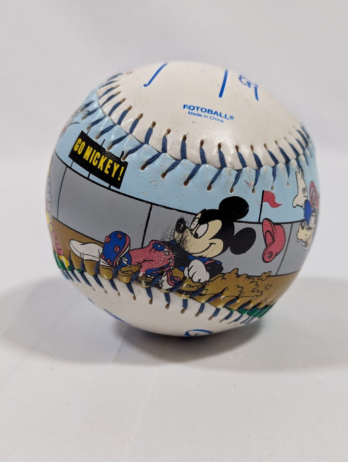 Walt Disney World Mickey Mouse & Friends Autographed Fotoball Softball