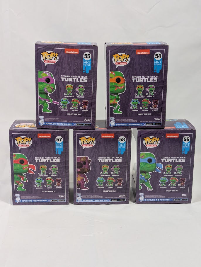 Teenage Mutant Ninja Turtles Art Series Funko Pop! Vinyl Figure Bundle of 5