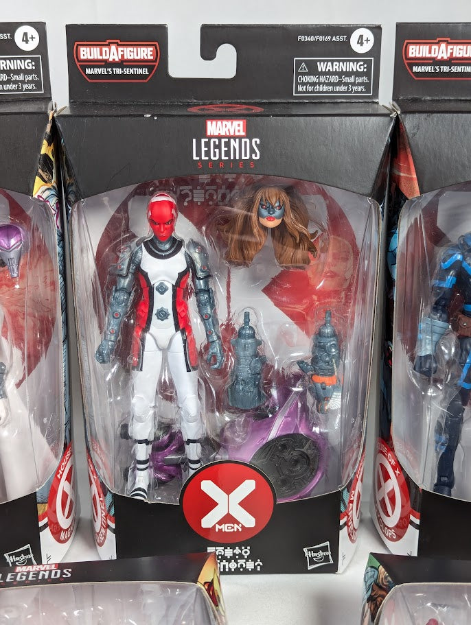 Marvel Legends Tri Sentinel Build a Figure Complete Set of Action Figures