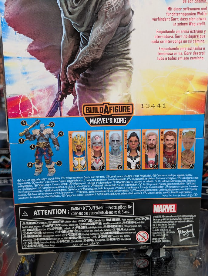 Marvel Legends Korg Build a Figure Complete Set of Action Figures