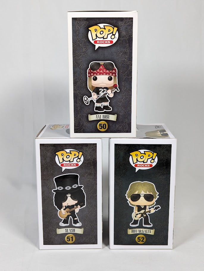 Guns n Roses Axl Rose, Slash & Duff McKagan Funko Pop! Vinyl Figure Complete Set of 3