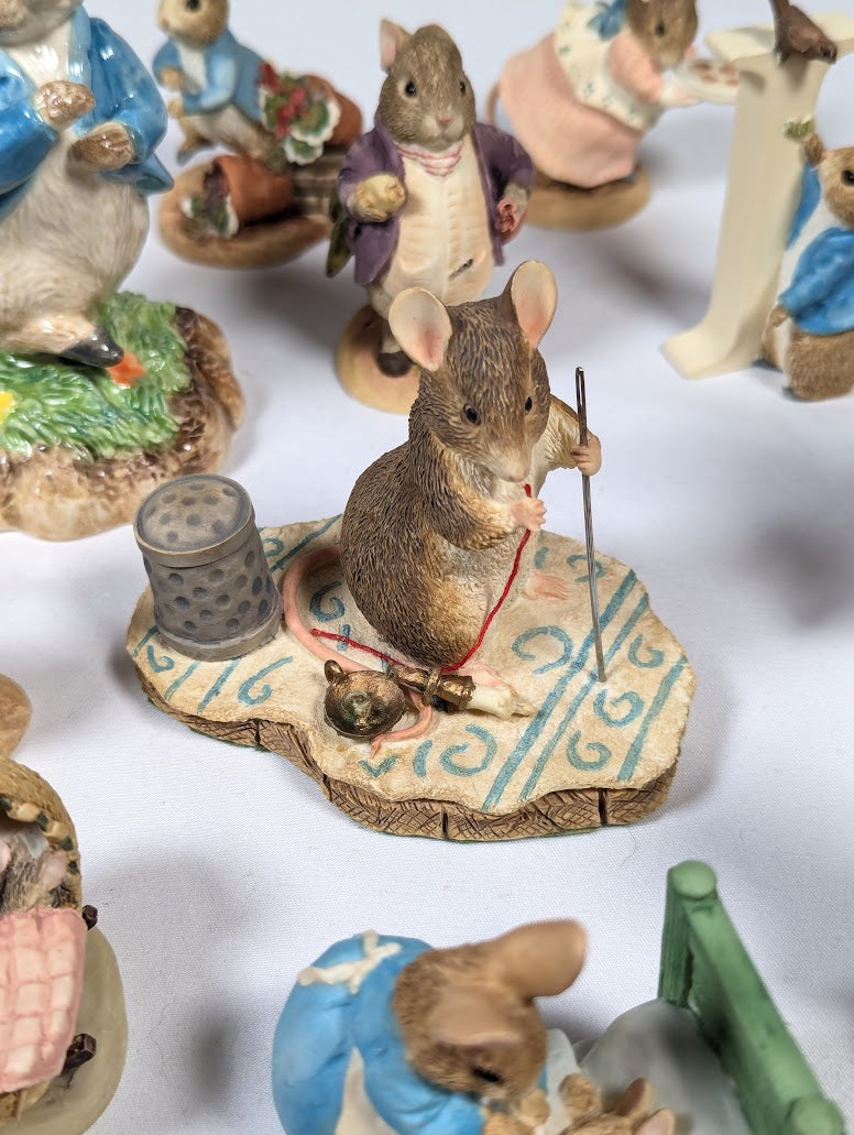 The World of Beatrix Potter Peter Rabbit Border Fine Arts Studio Set of 24 Ornaments