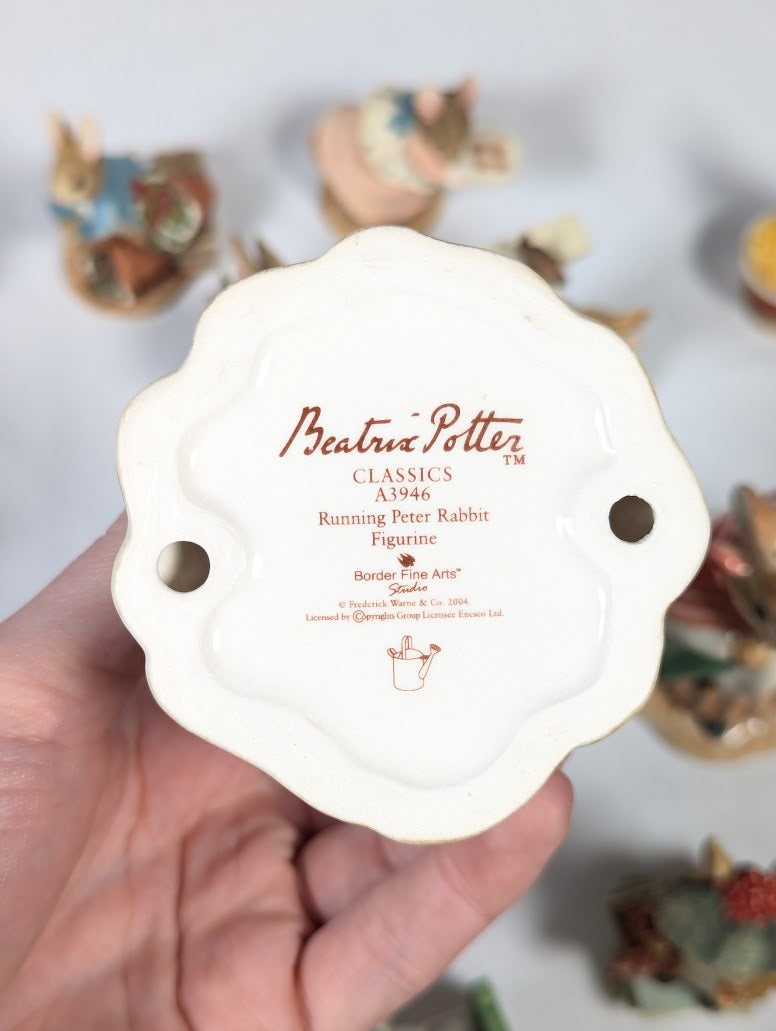 The World of Beatrix Potter Peter Rabbit Border Fine Arts Studio Set of 24 Ornaments